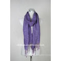 Senhoras Lã / Seda Roxo Impressos Cachecóis xales Pashmina